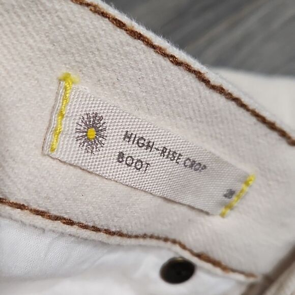 Happy Nature High Rise Cropped Boot Ivory Jeans - Picture 7 of 8